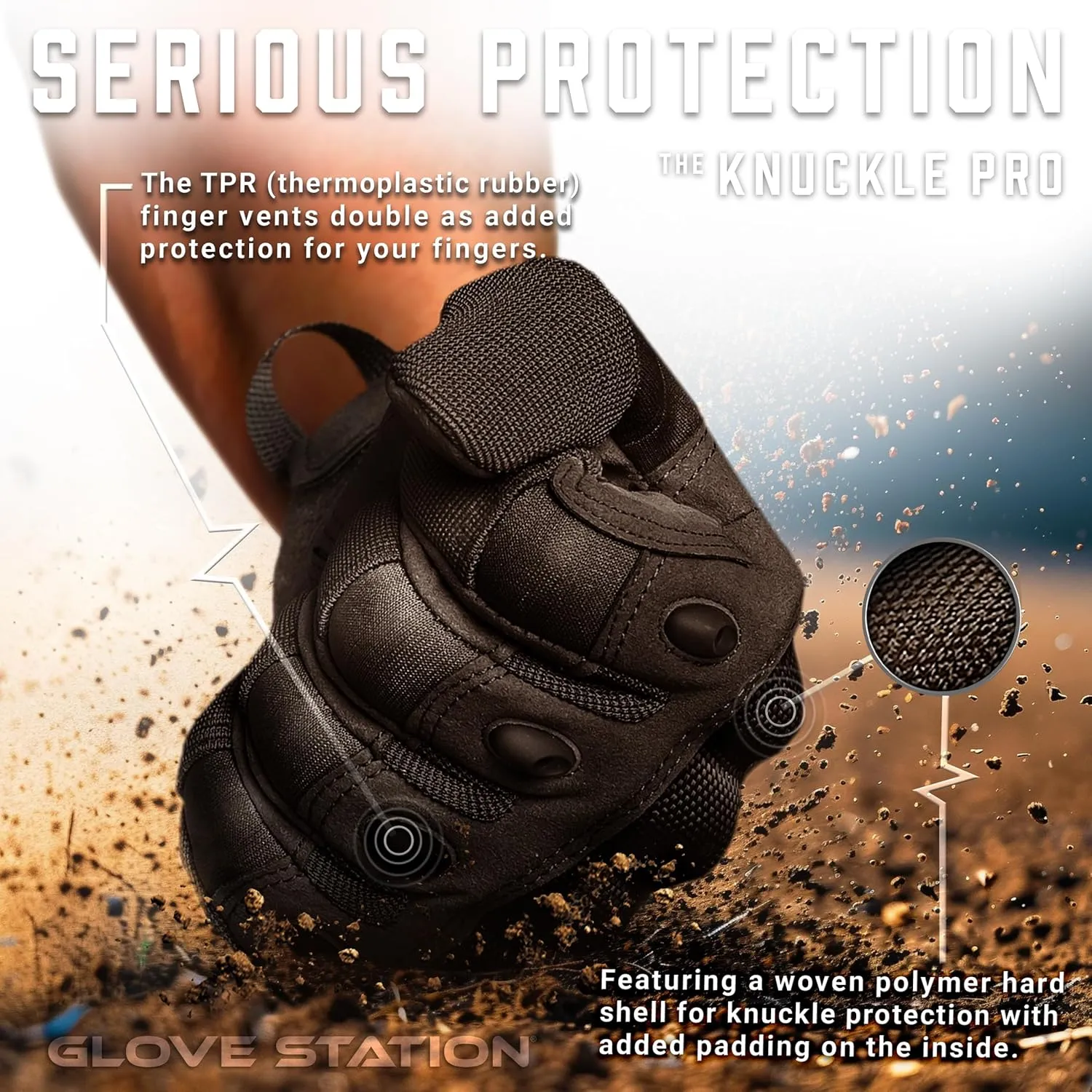 Glove Station - Tactical Shooting Hard Knuckle Gloves for Men and Woman with Touchscreen Fingers - Durable and Comfortable Hand-Gear for Outdoor Work Shooting and Hunting
