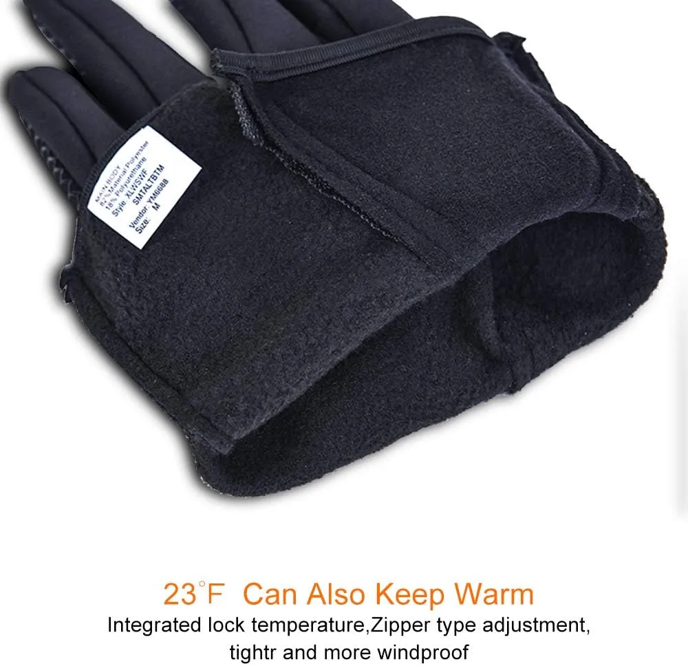 Gloves - Touch Screen Windproof, Warm & Adjustable. Perfect for Outdoor Running, Cycling, Fishing, Skiing & More