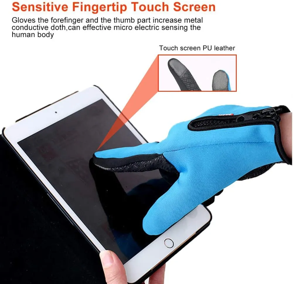 Gloves - Touch Screen Windproof, Warm & Adjustable. Perfect for Outdoor Running, Cycling, Fishing, Skiing & More
