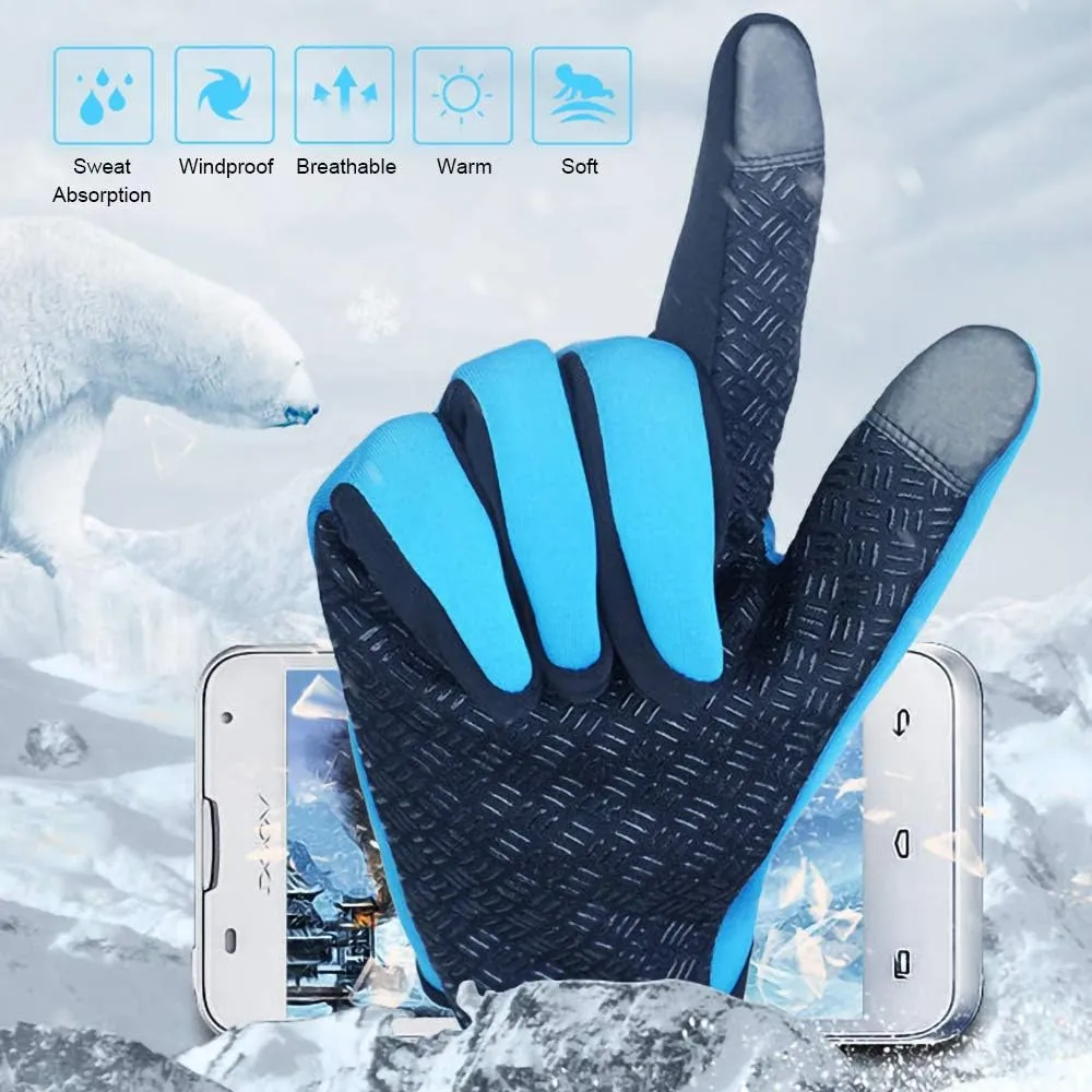 Gloves - Touch Screen Windproof, Warm & Adjustable. Perfect for Outdoor Running, Cycling, Fishing, Skiing & More