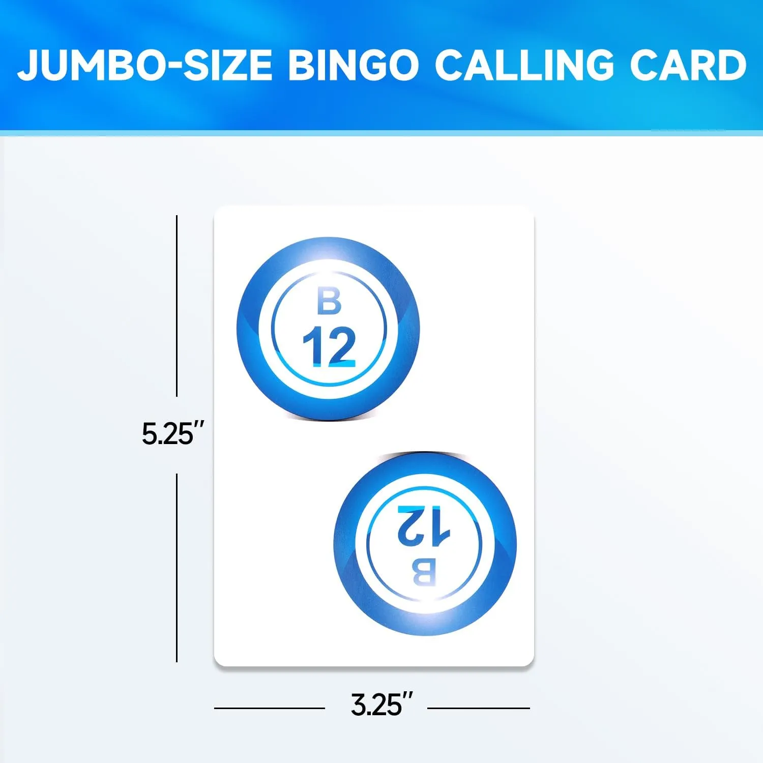 GSE Games & Sports Expert Professional Jumbo Bingo Calling Cards for Bingo Game, Plastic Coated Bingo Playing Cards Deck with High Visibility Numbered