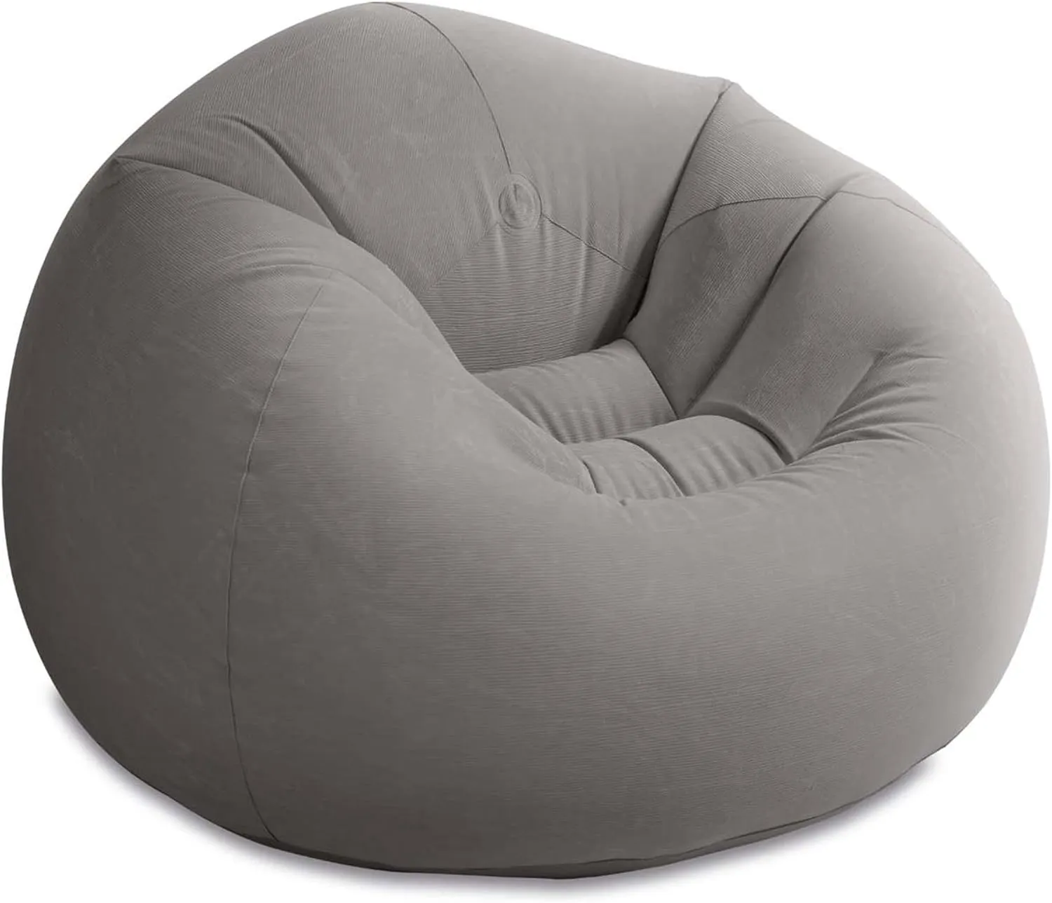 Intex 68579EP Beanless Bag Inflatable Lounge Chair: Corduroy Textured Flocking  Durable Vinyl  Folds Compactly  220lb Weight Capacity  45" x 45" x 28"