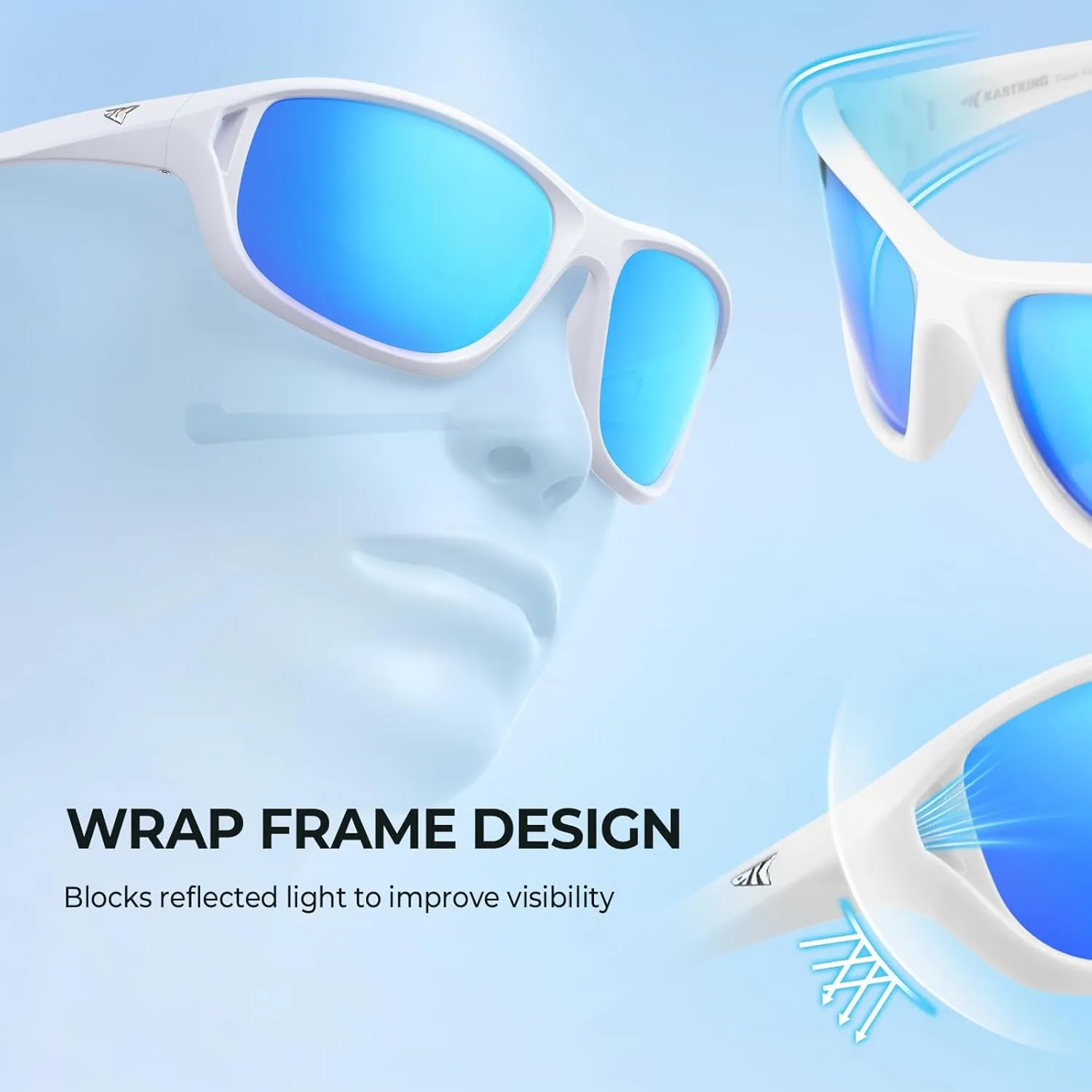 KastKing Dugan Polarized Sport Sunglasses for Men and Women, Ideal for Driving Fishing Cycling Running, UV Protection