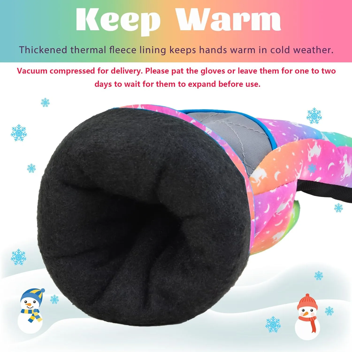 Kids Gloves Winter Snow Gloves Waterproof Ski Gloves for Girls, Toddler Snow Gloves Outdoor Snowboard Gloves