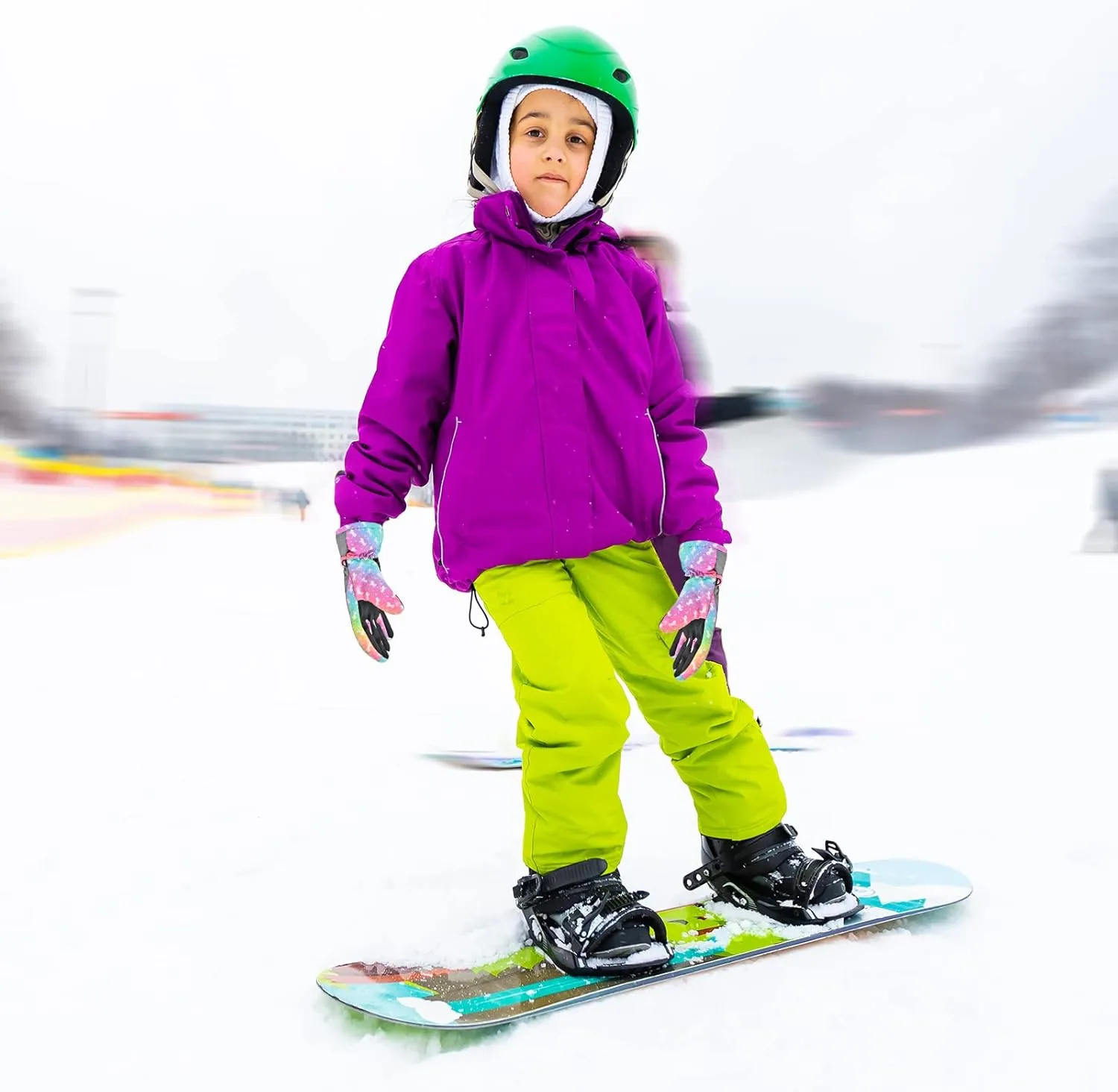 Kids Gloves Winter Snow Gloves Waterproof Ski Gloves for Girls, Toddler Snow Gloves Outdoor Snowboard Gloves
