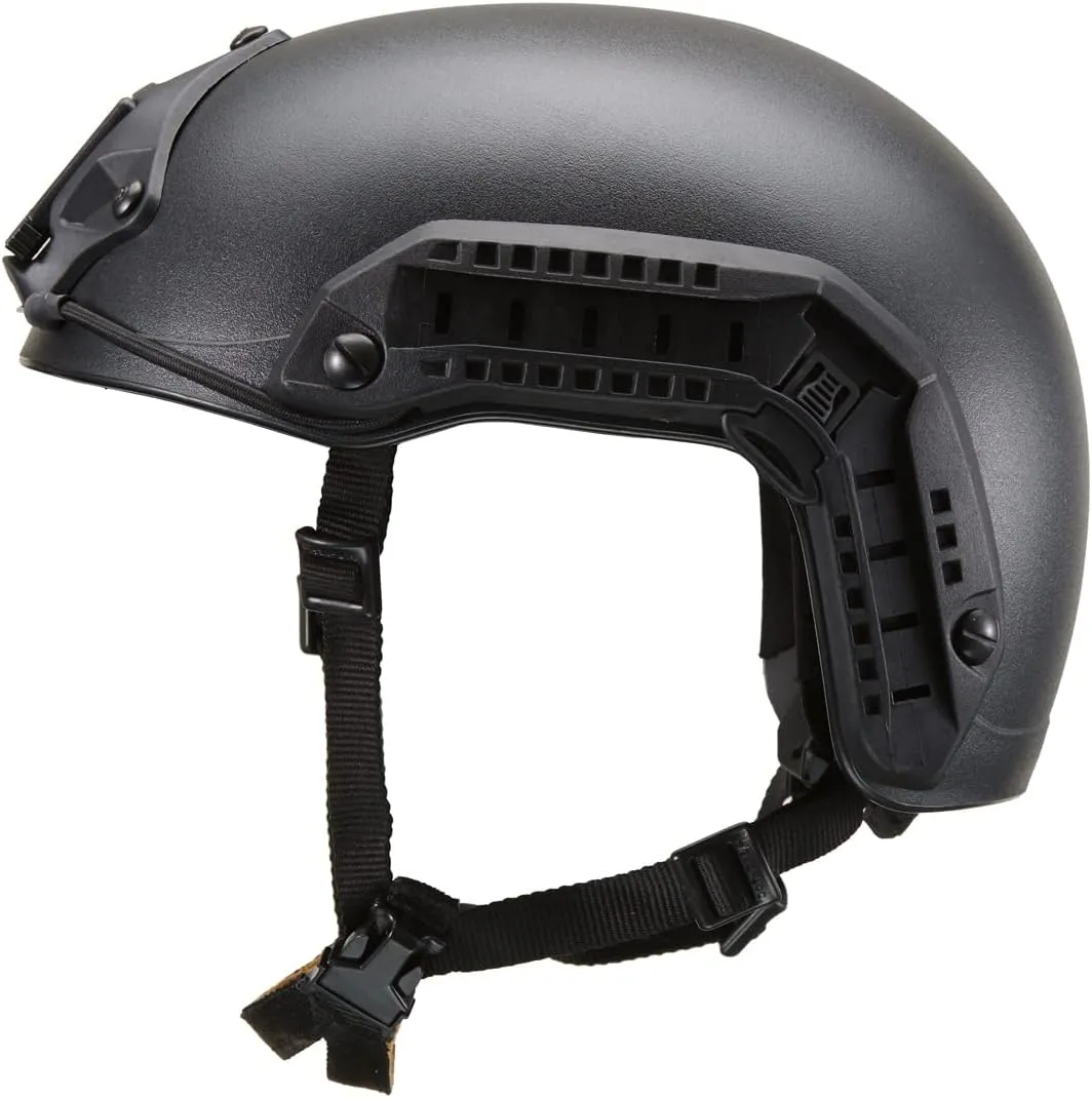 Lancer Tactical Large - X-Large Industrial ABS Plastic Constructed Maritime Helmet Adjustable Crown with 20mm Side Rail Adapter Padding NVG Shroud Bungee Retention