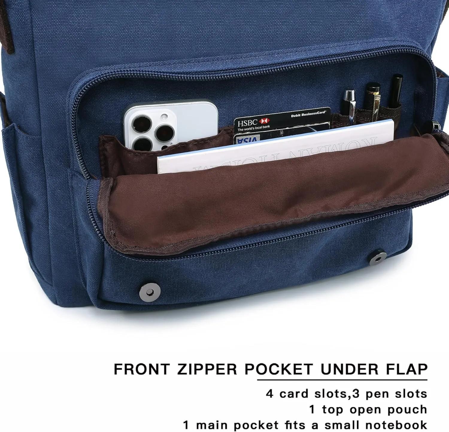 Large Vintage Canvas Messenger Shoulder Bag Travel Crossbody Purse Briefcase Business Bag for 15inch Laptop