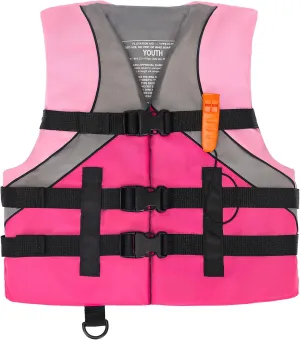 Leader Accessories Youth USCG Approved Life Jacket Vest Boating Vest
