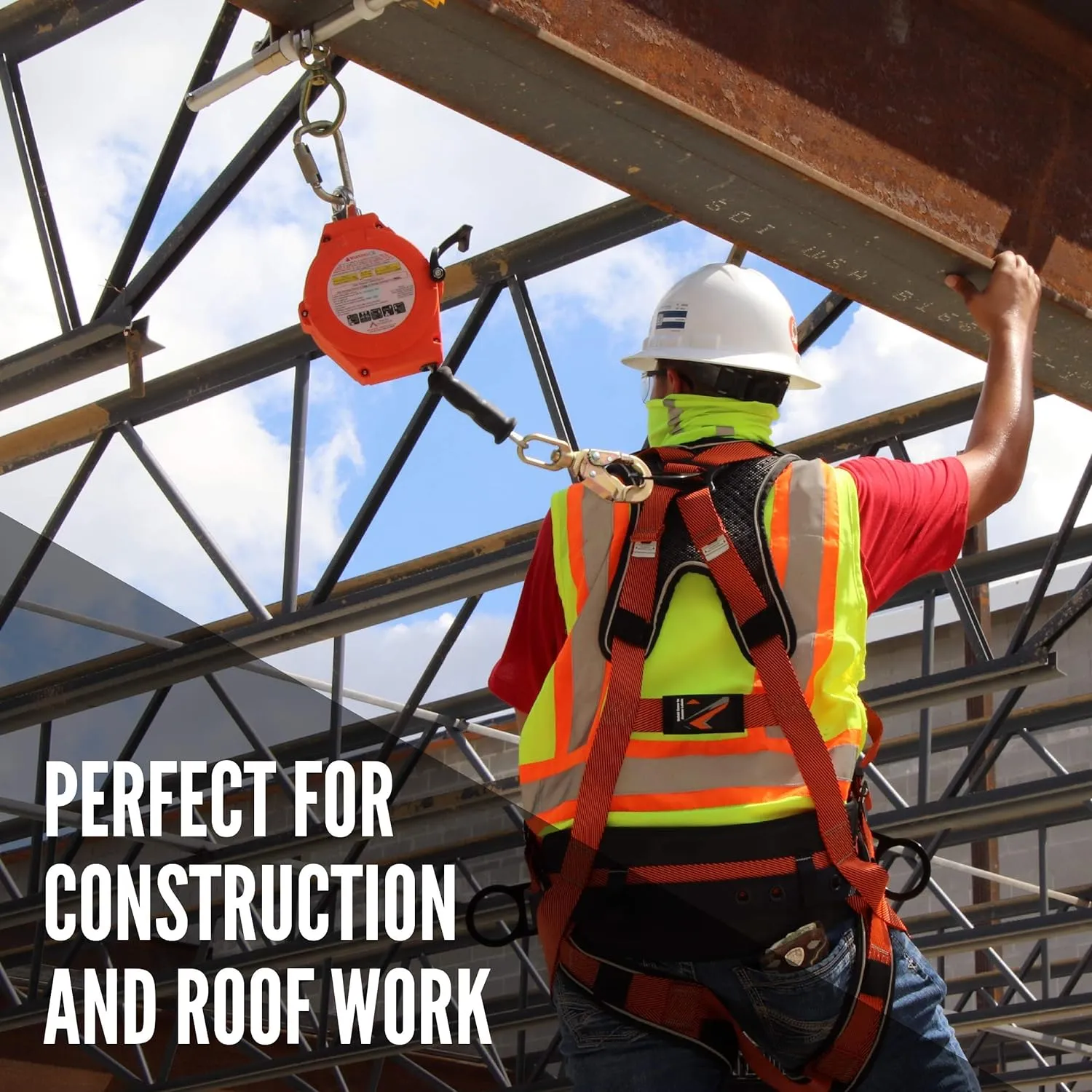 Malta Dynamics Warthog Comfort MAXX - Safety Harness for Construction  Fall Protection Equipment with Removable Belt and Lumbar Support, Side D-Rings, and Padding, OSHA & ANSI Compliant (S-M)
