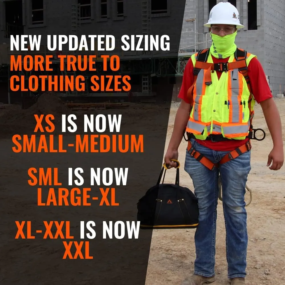 Malta Dynamics Warthog Comfort MAXX - Safety Harness for Construction  Fall Protection Equipment with Removable Belt and Lumbar Support, Side D-Rings, and Padding, OSHA & ANSI Compliant (S-M)