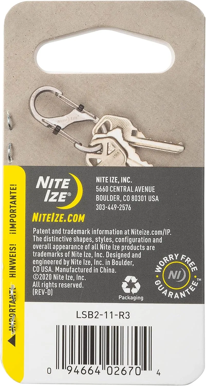 Nite IZE Unisex's S-Biner Stainless Steel Slide Lock