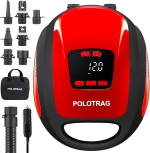 Paddle Board Pump, Sup Pump Electric Portable with Auto-Off/Deflation, Dual Stage 12V DC Car Connector Air Pump for Inflatables,Kayak and Air Mattress(Red)