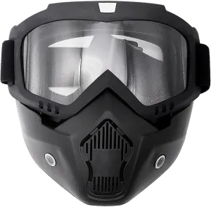 Paintball Mask Anti-Fog | Airsoft Helmet and Full Face Tactical Mask | Ballistic Goggles for Men | For Skiing, Paintball, Shooting, Cycling, Fishing