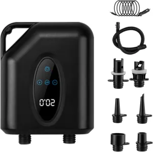 Rechargeable SUP Air Pump 12000mAh 20PSI Electric Portable Air Pump Dual Stage Inflation & Deflation Auto-Off for Stand Up Paddle Boards,Surfing Kite, Tent, Mattress