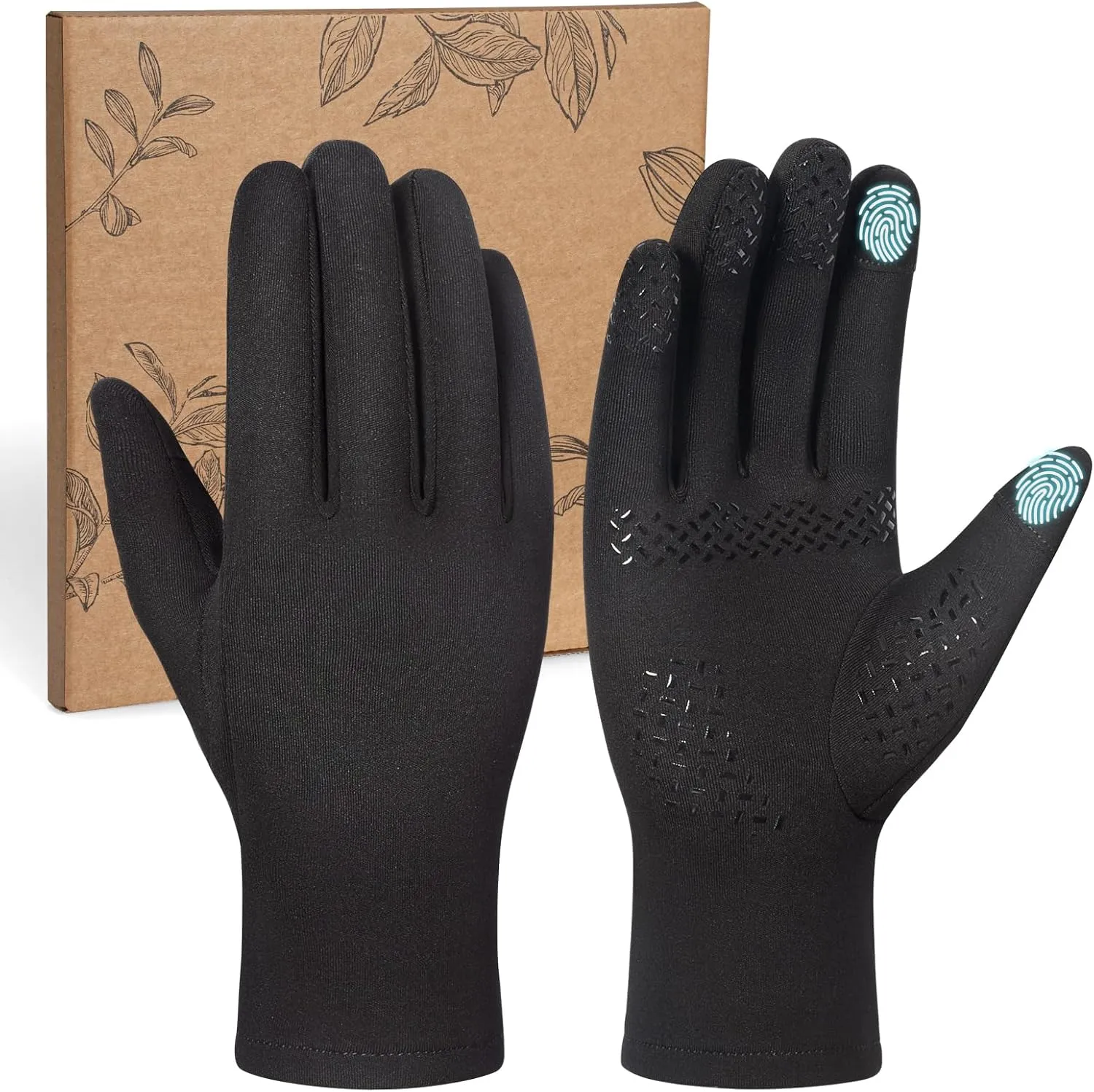 RIGWARL Cycling Gloves Lightweight Running Gloves, Touch Screen Driving Glove with Anti-Slip Strips, Riding Hiking Gloves Ski Glove Liners