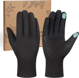 RIGWARL Cycling Gloves Lightweight Running Gloves, Touch Screen Driving Glove with Anti-Slip Strips, Riding Hiking Gloves Ski Glove Liners