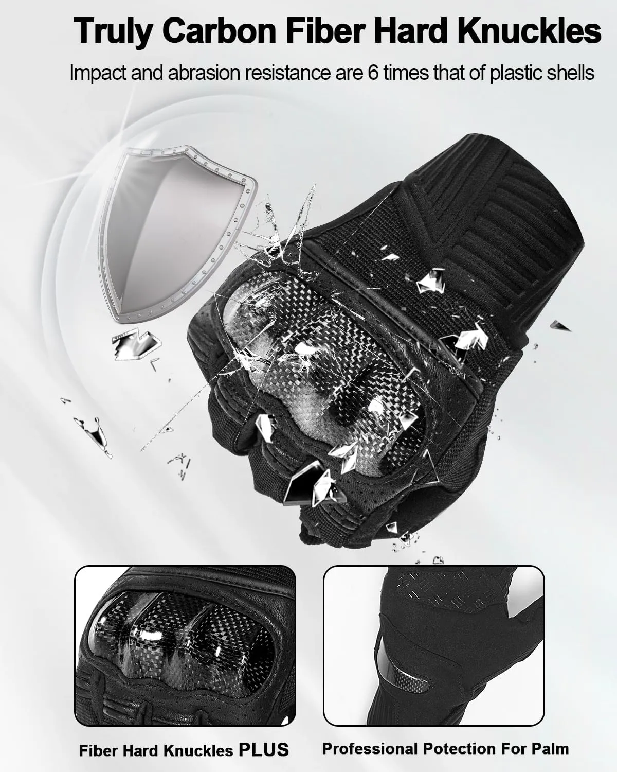 RIGWARL Motorcycle Gloves for Men Women Touchscreen, Lightweight Dirt Bike Glove Non-Slip, Skeleton Motorcycle Riding Glove