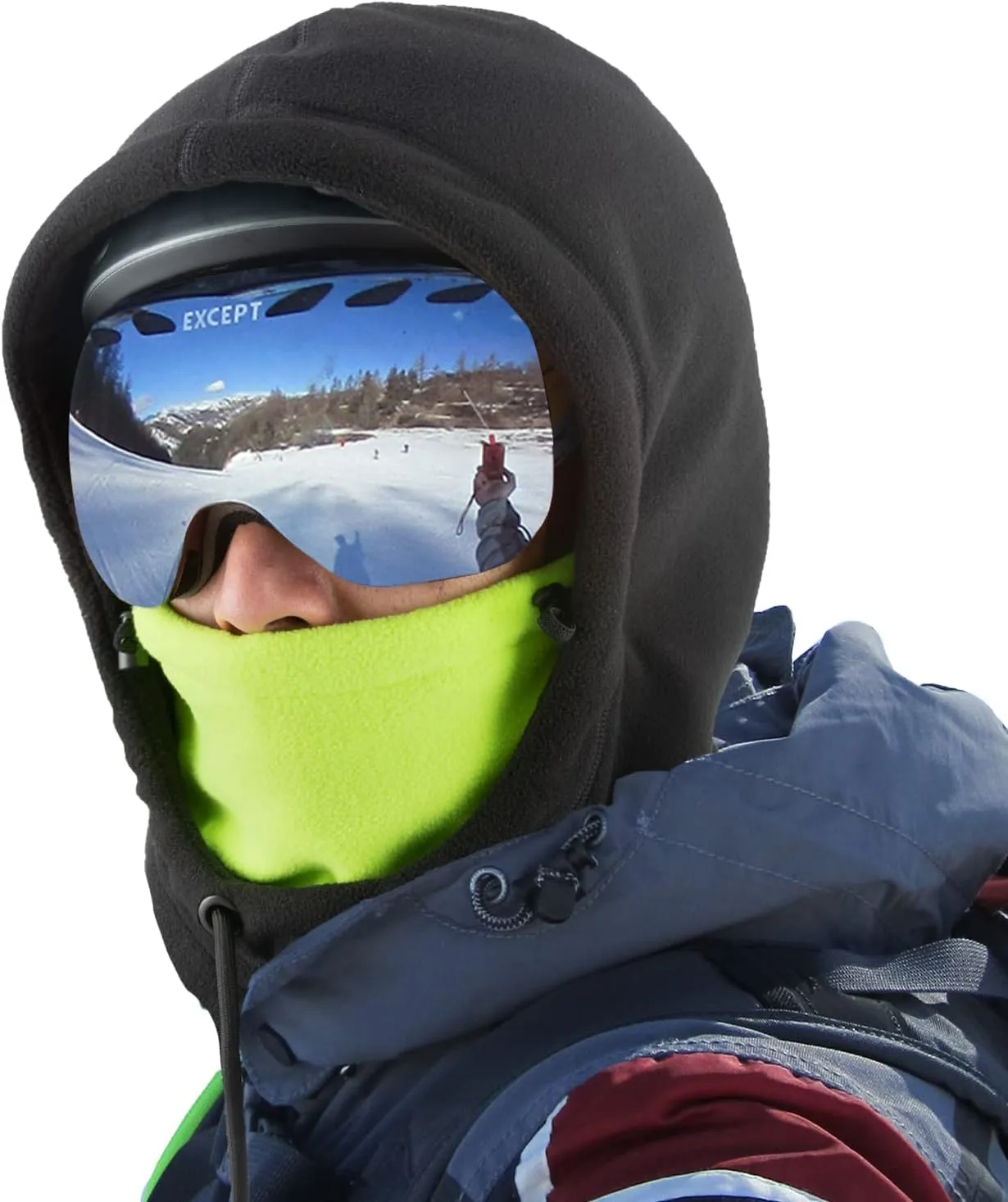ROCKBROS Ski Mask Balaclava for Men and Women Wind-Resistant Winter Fleece Warm Hood Face Cover Hat Cap Scarf