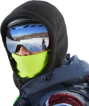 ROCKBROS Ski Mask Balaclava for Men and Women Wind-Resistant Winter Fleece Warm Hood Face Cover Hat Cap Scarf