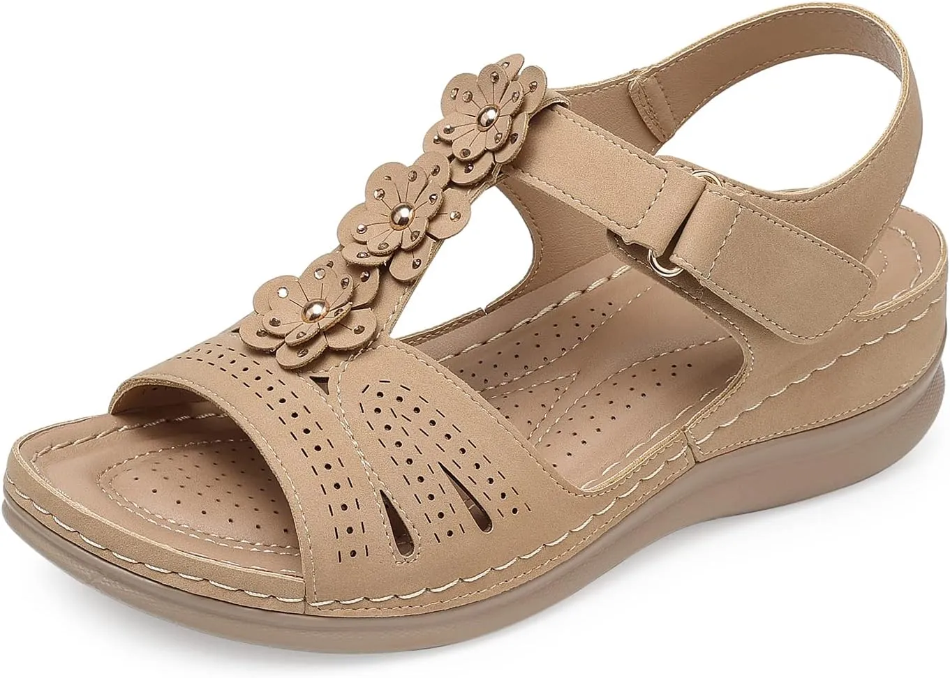 SHIBEVER Wedge Sandals for Women Dressy: Women Comfortable Summer Platform Casual Dress Sandal