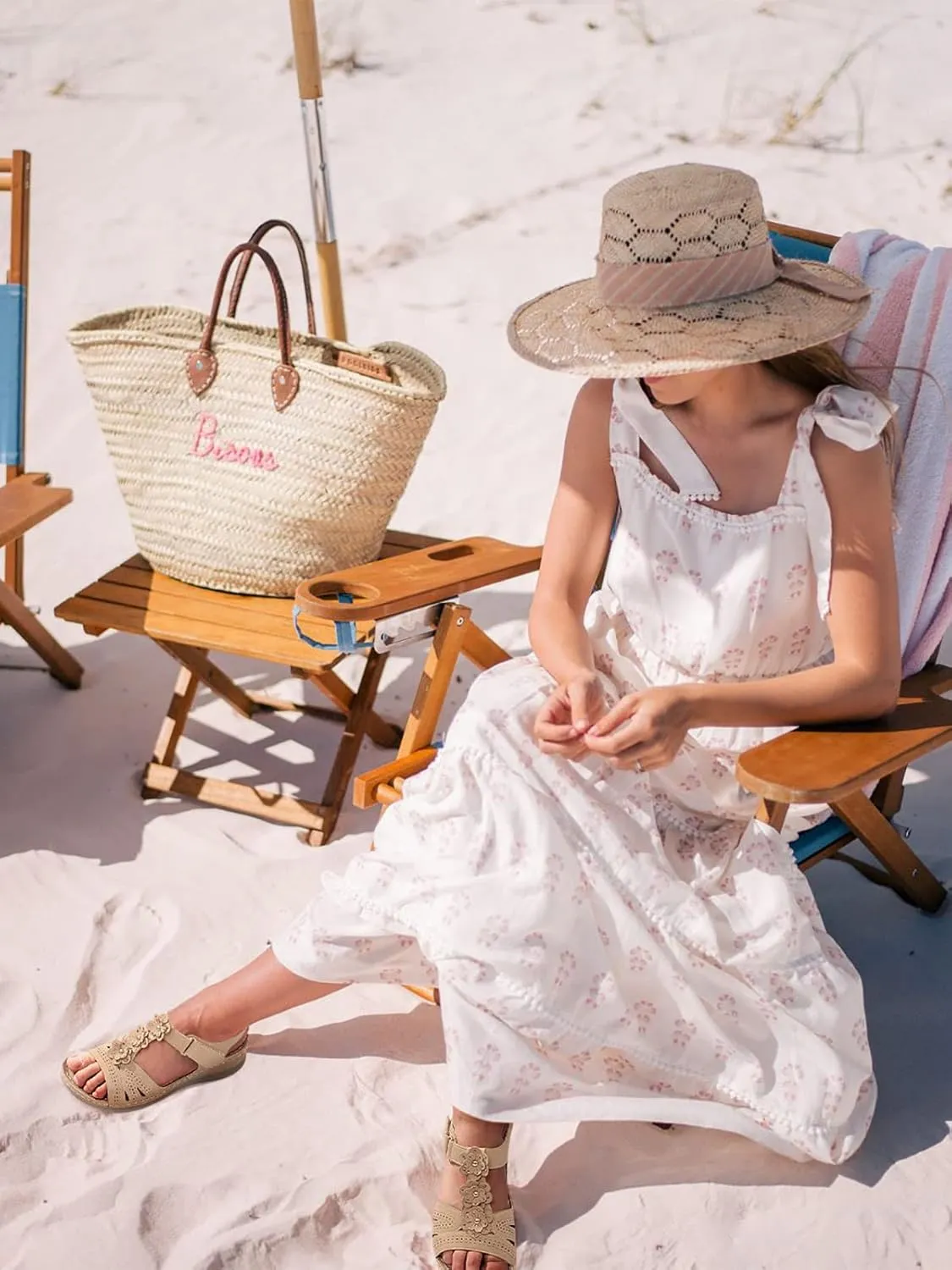 SHIBEVER Wedge Sandals for Women Dressy: Women Comfortable Summer Platform Casual Dress Sandal