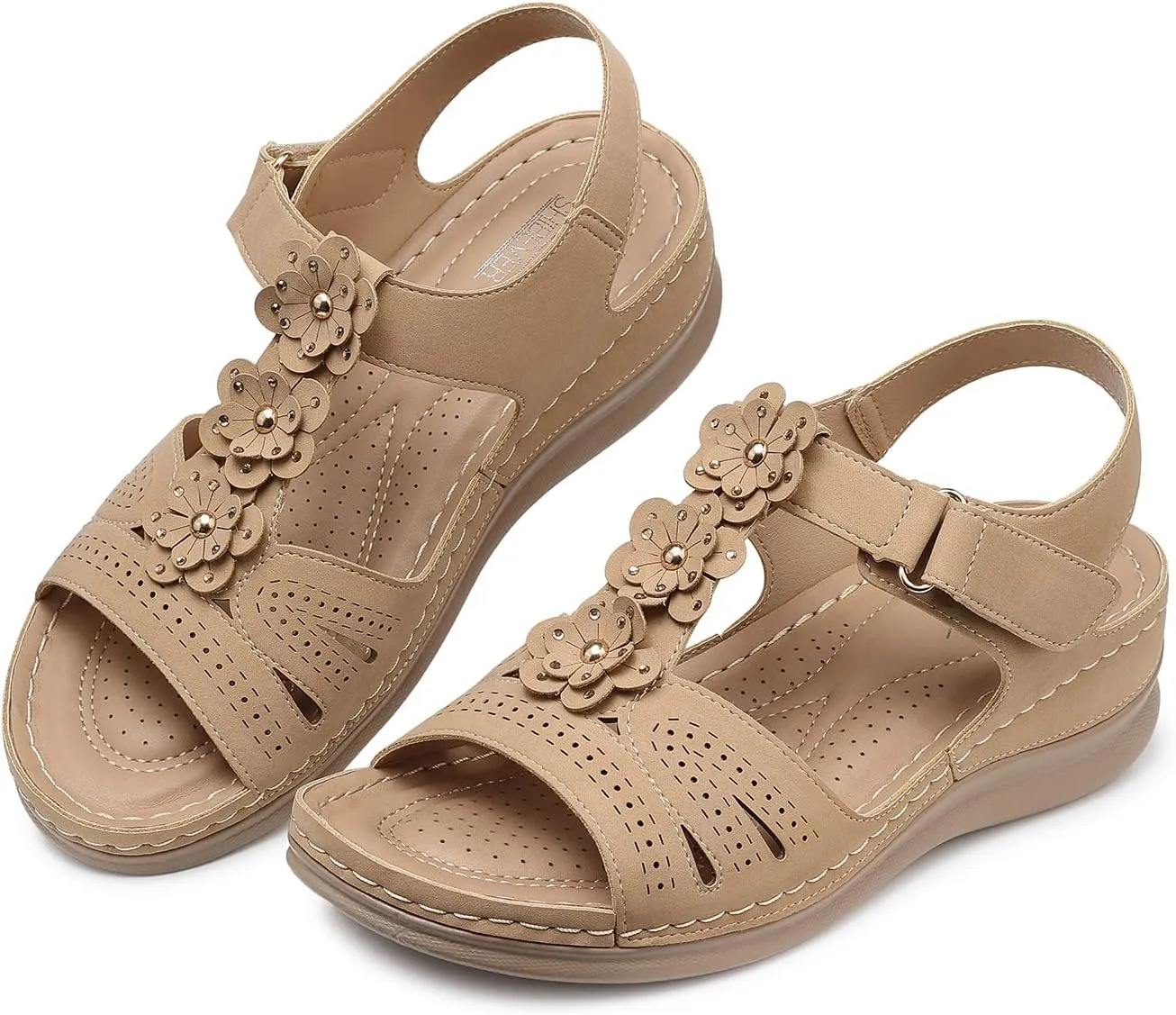SHIBEVER Wedge Sandals for Women Dressy: Women Comfortable Summer Platform Casual Dress Sandal