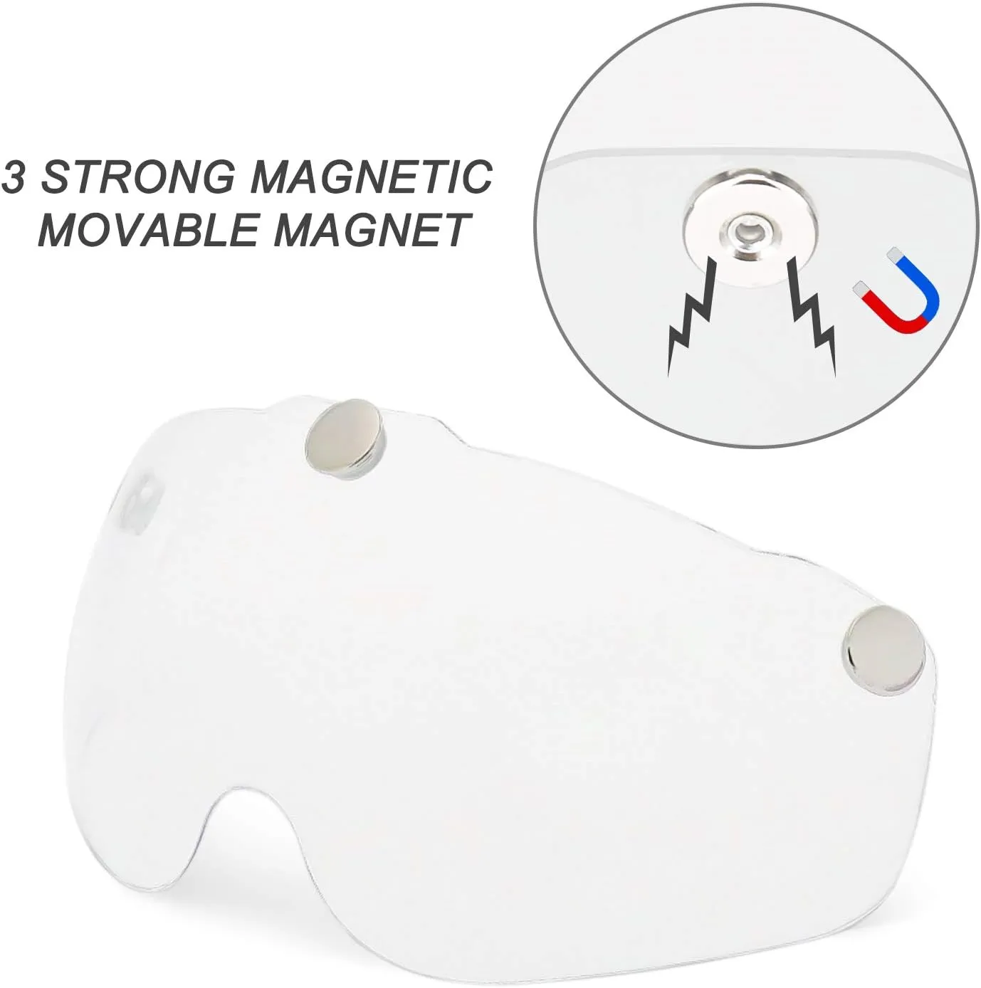 Shinmax Adults Bike Helmet Accessory,Adjustable Helmet with Removable Shield Visor Only for SM-T69