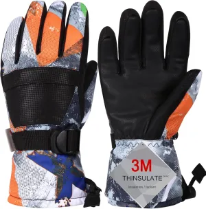 Ski Gloves, Warmest Waterproof and Breathable Snow Gloves for Cold Weather, Fits Both Men & Women,for Parent Child Outdoor