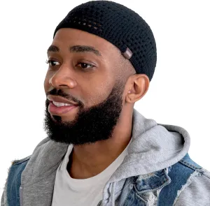 SnugZero Skull Cap for Men - Handmade Knit in Breathable Cooling Bamboo Cotton - Helmet Liner Sleep Kufi Hat