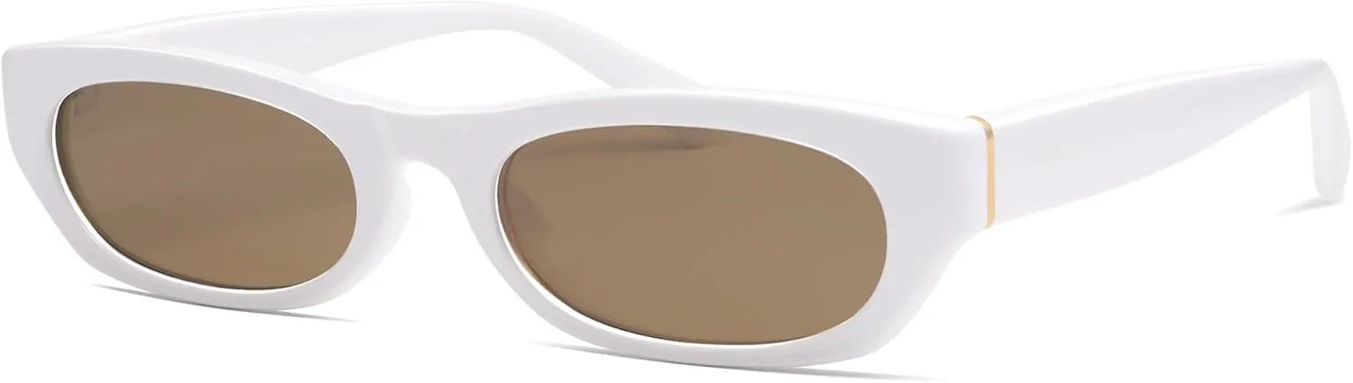 SOJOS Retro Rectangle Polarized Sunglasses for Women Men Vintage Trendy Narrow Y2k Sunnies SJ2363