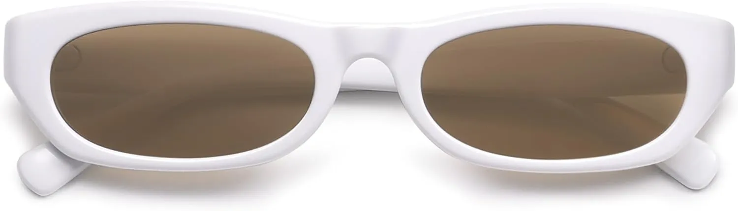 SOJOS Retro Rectangle Polarized Sunglasses for Women Men Vintage Trendy Narrow Y2k Sunnies SJ2363