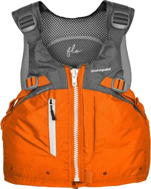 Stohlquist FLO Women's Life Jacket PFD- US Coast Guard Approved, 8-Points of Adjustment, Ripstop Outer Shell, High Back, Built for Women Life Vest - XL, Orange
