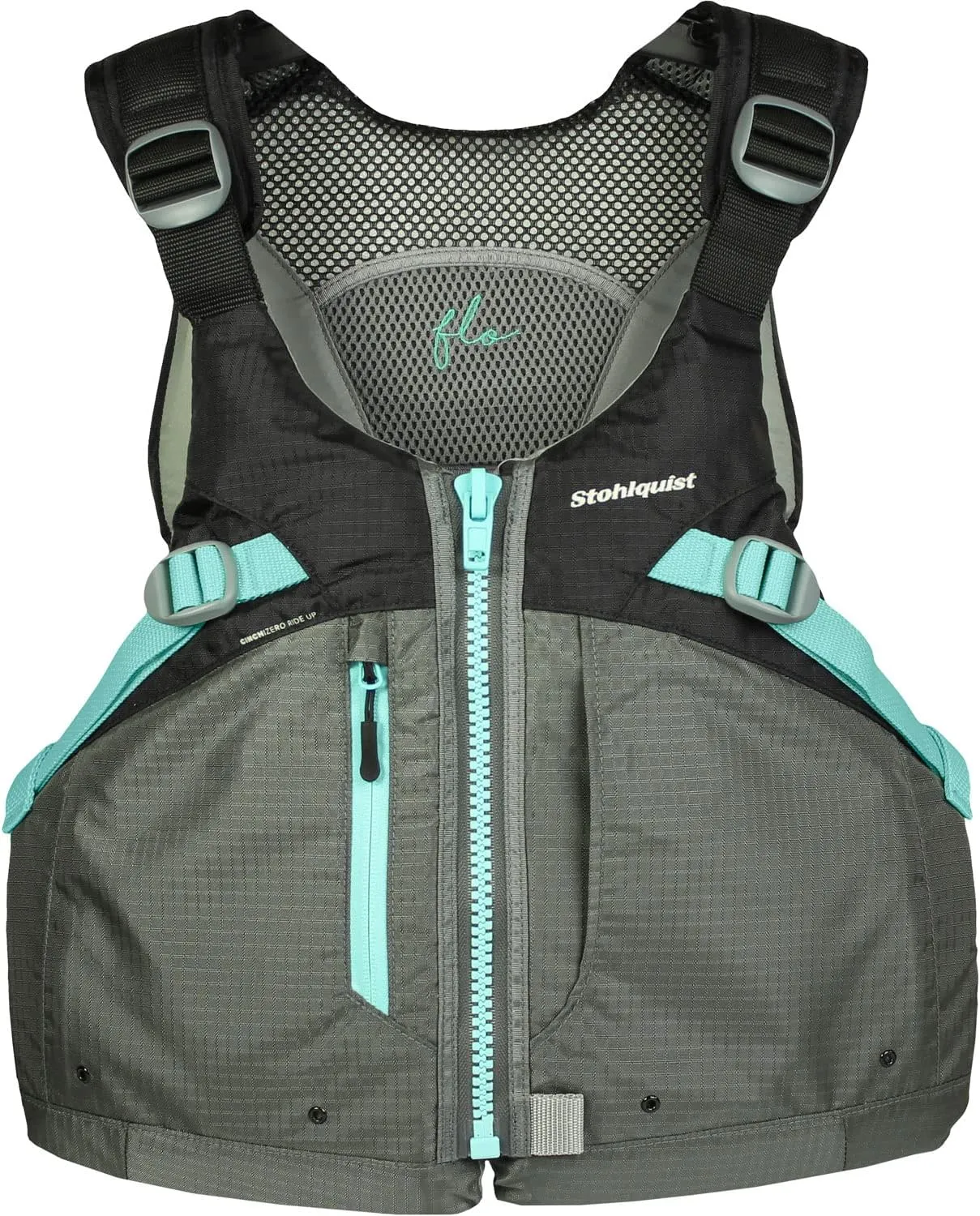 Stohlquist Women's Life Jacket PFD | 8 Points of Adjustment for Ultimate Fit | Ripstop Outer Shell, High Back Flotation, Sit-On-Top Kayak Comfortability - Custom Design Fit for Women