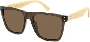 Super XXLarge Size Retro Rectangular Frame TAC Polarized Lenses with Spring Hinge For Men & Women
