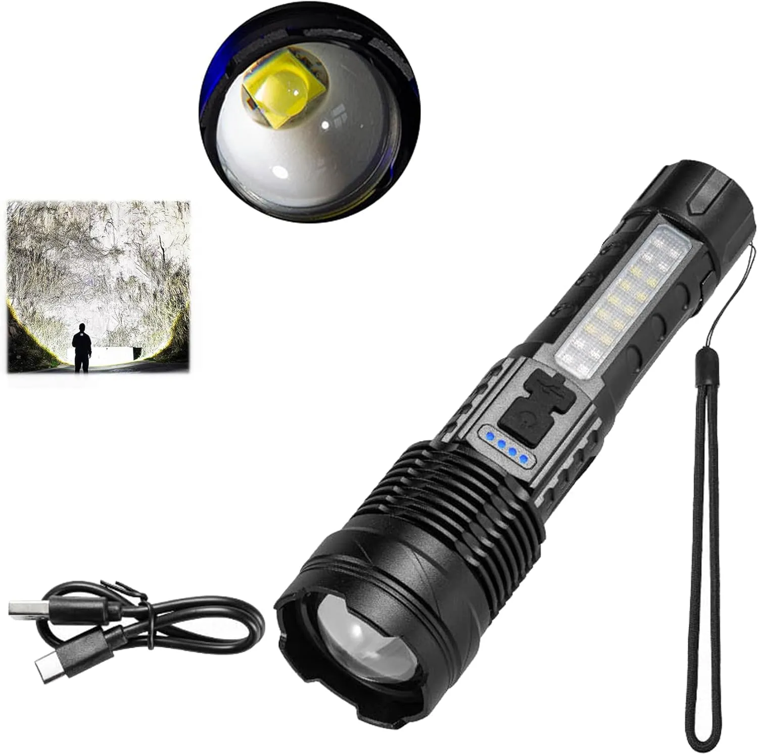 Suptruck Voltguard 95,000,000 Flashlight, Suptruck Voltguard X95 Tactical Flashlight, Suptruck Flash Flashlight, Rechargeable, Ultra-Bright & Compact 