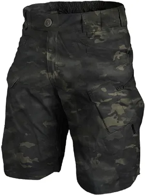 Tactical Cargo Shorts for Men Stretch Waist Waterproof Relaxed Fit Work Shorts Lightweight Hiking Short with Pockets