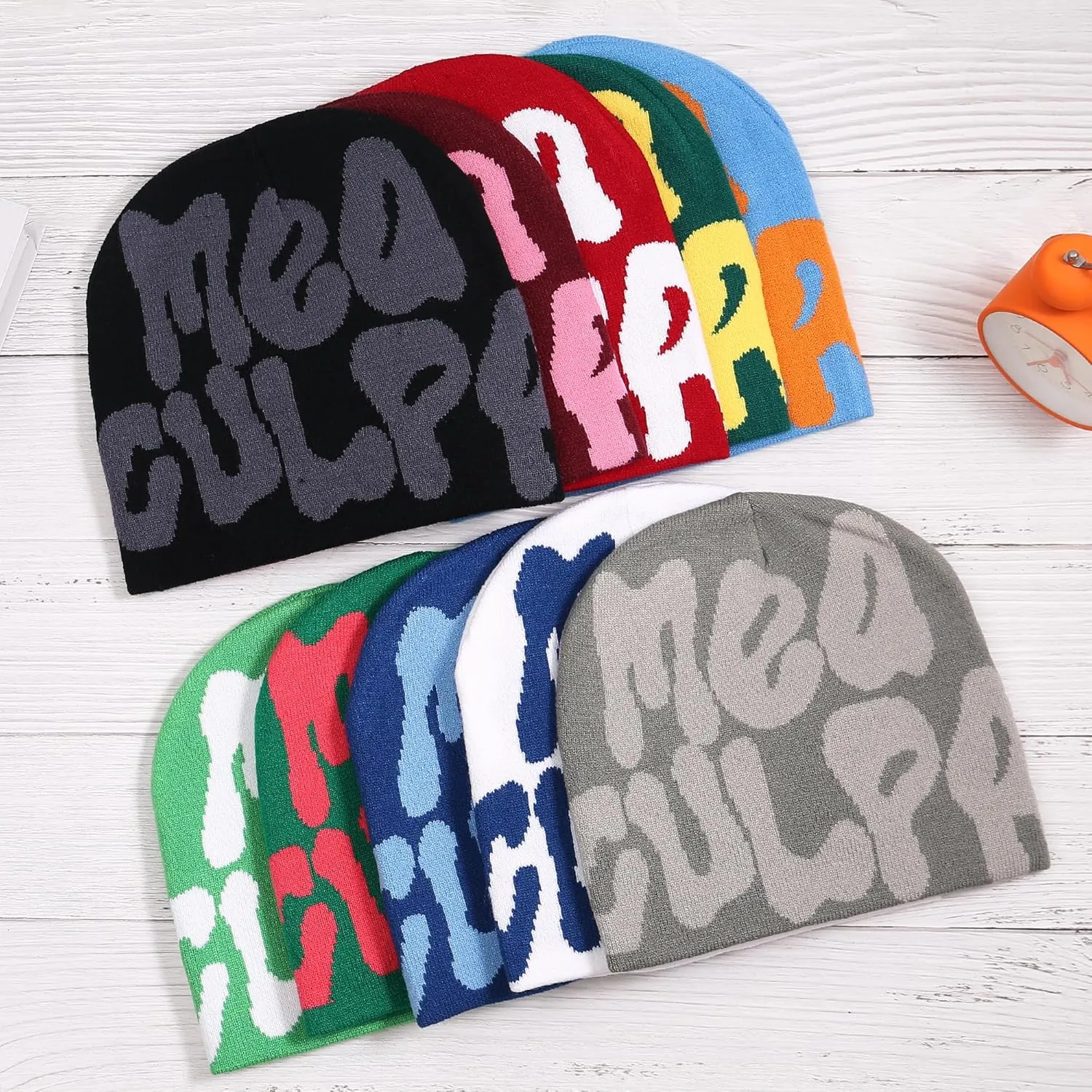 TaowaveWomen Beanie Y2k Hat,MEA Culpa Graphic Beanies Designs,Winter Hat Knit Skull Cap