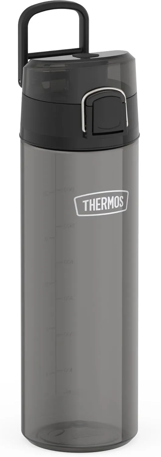 THERMOS ICON SERIES Lightweight Hydration Bottle - Durable Water Bottle Made with Tritan by Eastman with High-Flow Spout Lid for Easy Chugging During your Busy Day - 26oz, Smoke