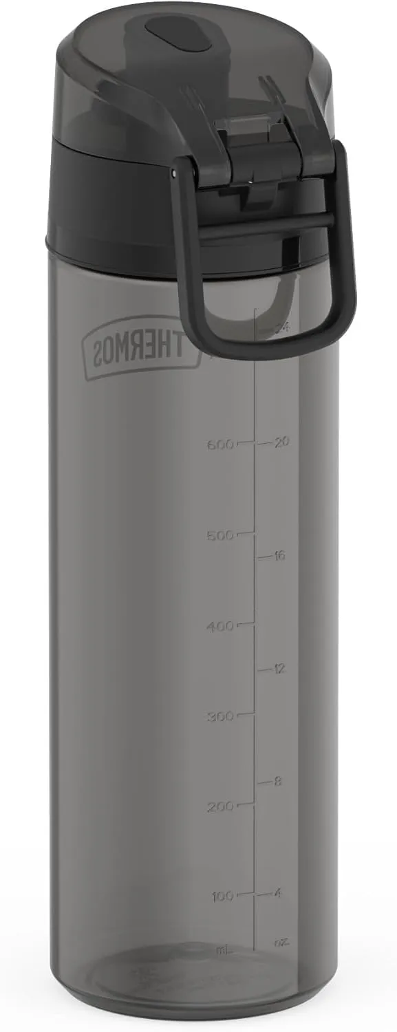 THERMOS ICON SERIES Lightweight Hydration Bottle - Durable Water Bottle Made with Tritan by Eastman with High-Flow Spout Lid for Easy Chugging During your Busy Day - 26oz, Smoke