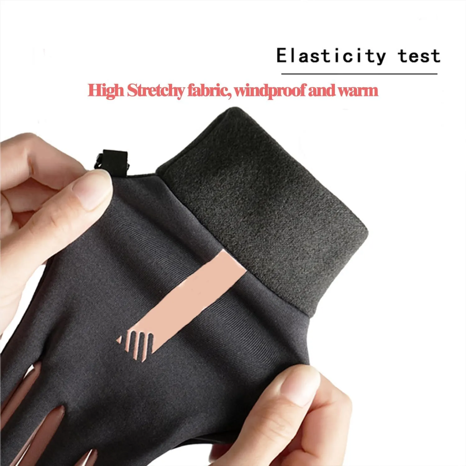 Women's Warm Cycling Gloves Rose, Waterproof Anti-Slip Warm Lining Touchscreen Gloves for Cold Weather Cycling Driving Hiking Running