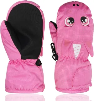 YR.Lover Children Ski Gloves Winter Warm Outdoor Riding Thickening Gloves(2-4Y)