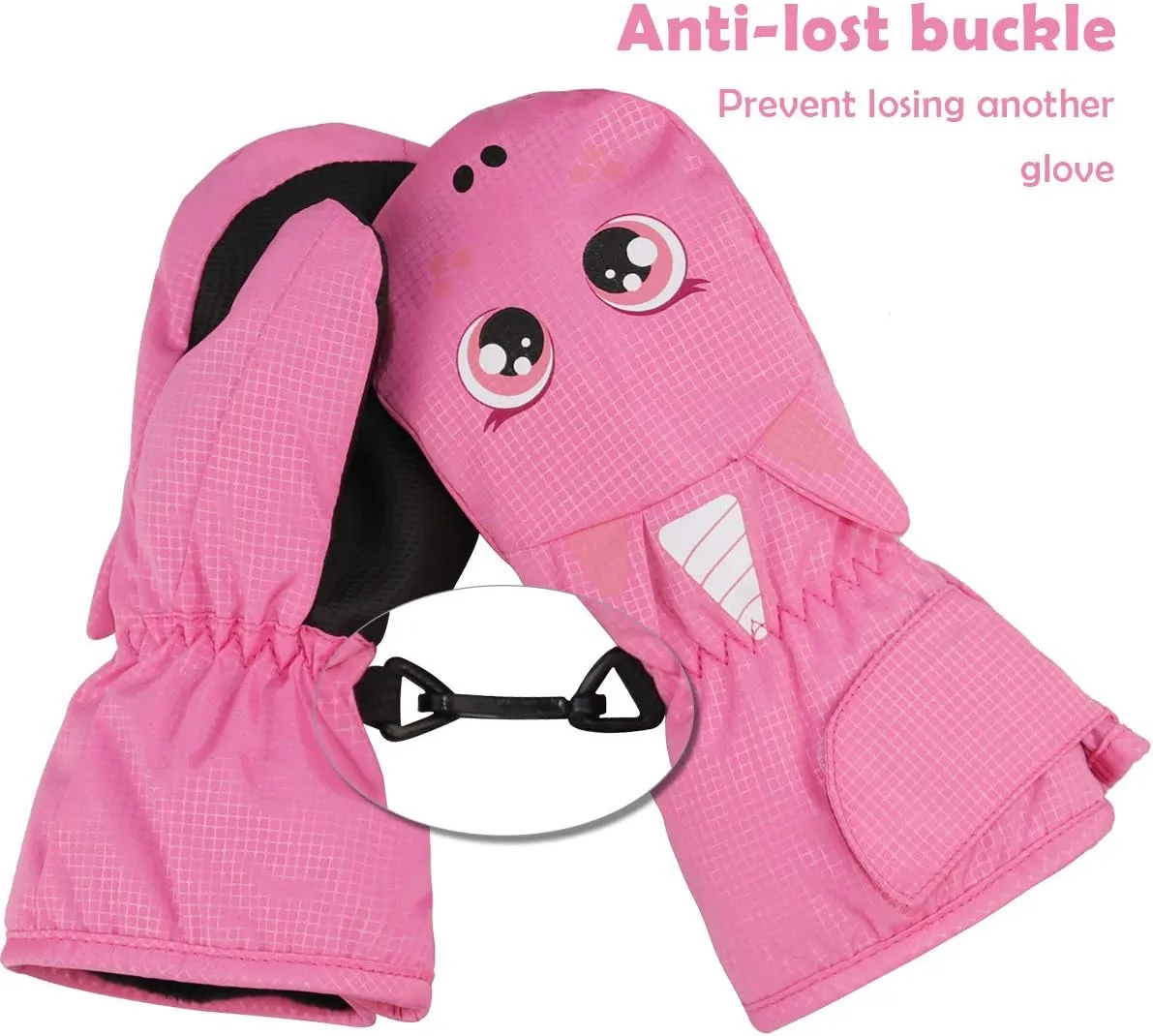 YR.Lover Children Ski Gloves Winter Warm Outdoor Riding Thickening Gloves(2-4Y)