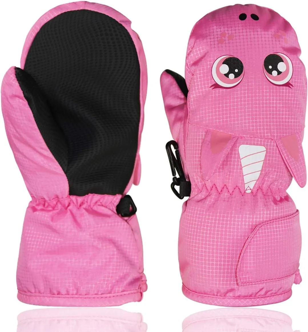 YR.Lover Children Ski Gloves Winter Warm Outdoor Riding Thickening Gloves(2-4Y)