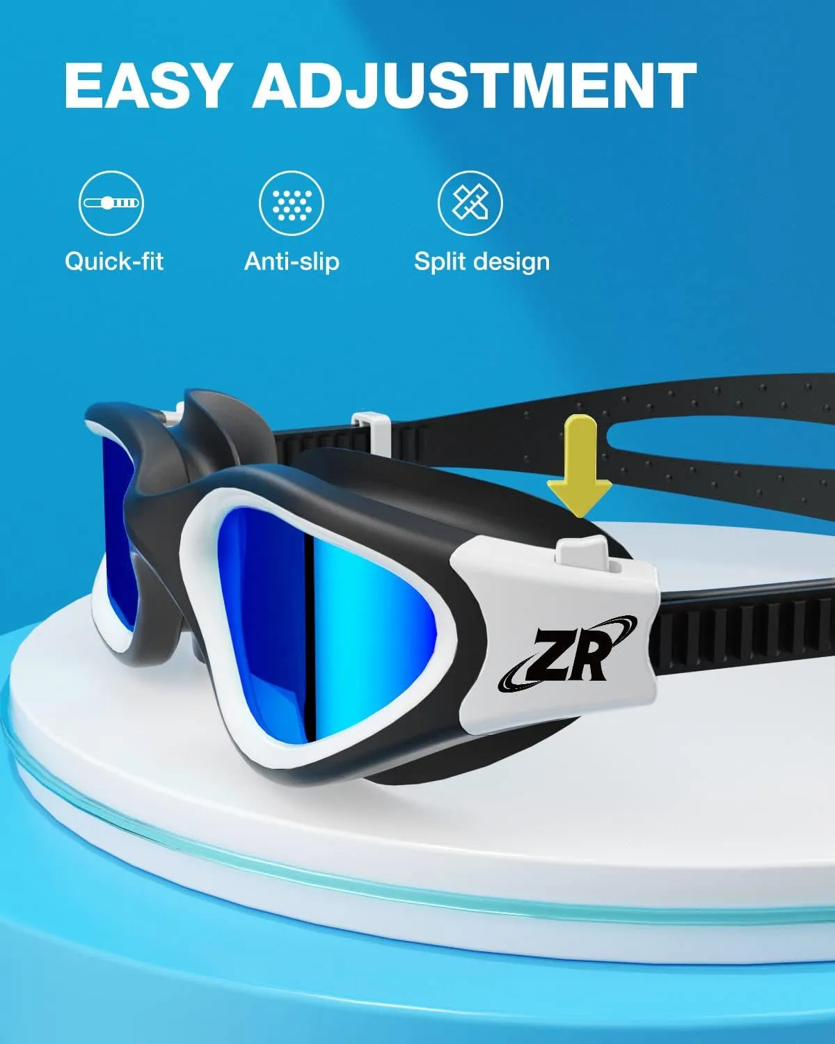 ZIONOR Kids Swim Goggles, 2 Packs G1MINI Polarized Swimming Goggles Girls/Boys