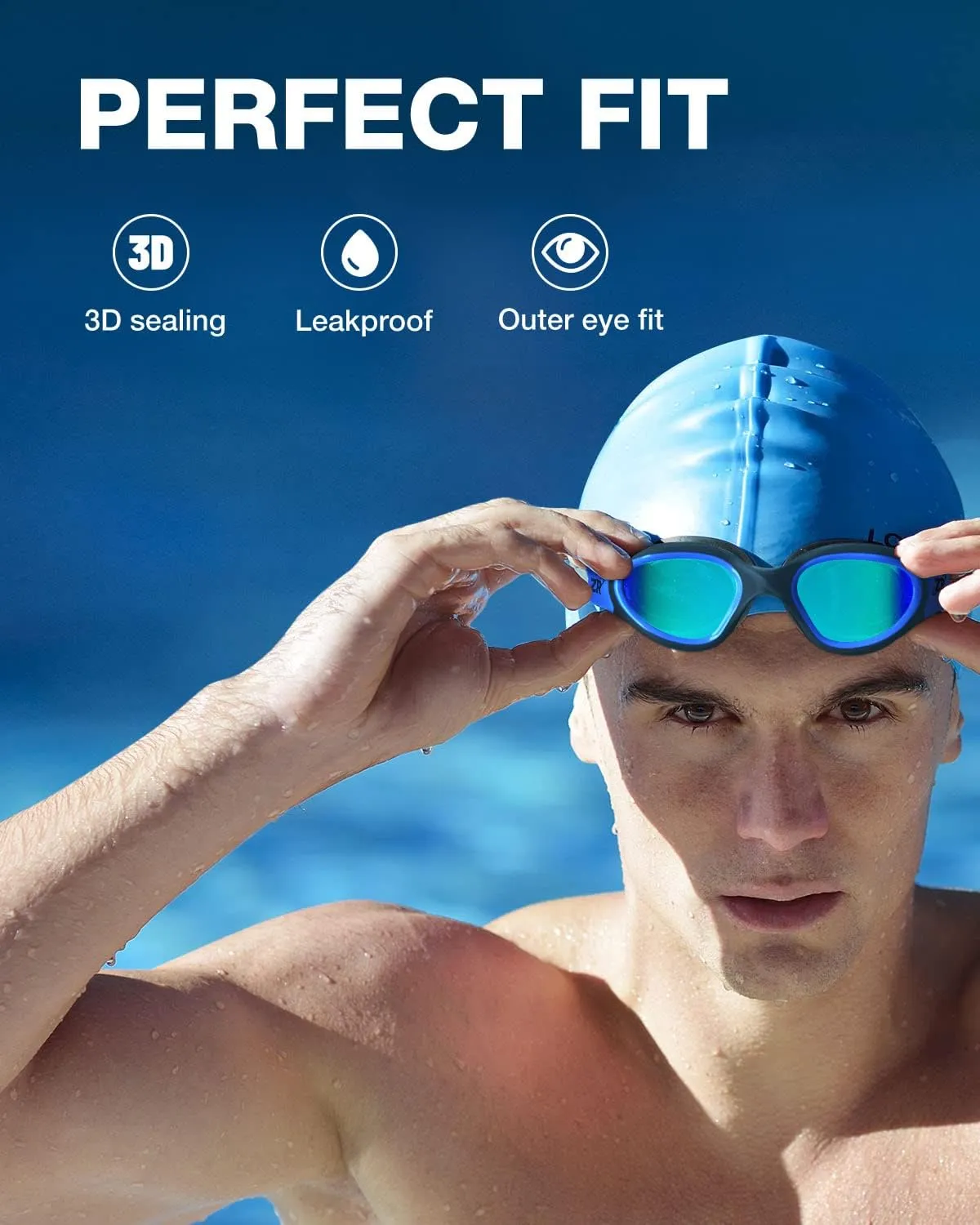 ZIONOR Swim Goggles, 2 Packs G1 Polarized Swimming Goggles for Adult/Men/Women