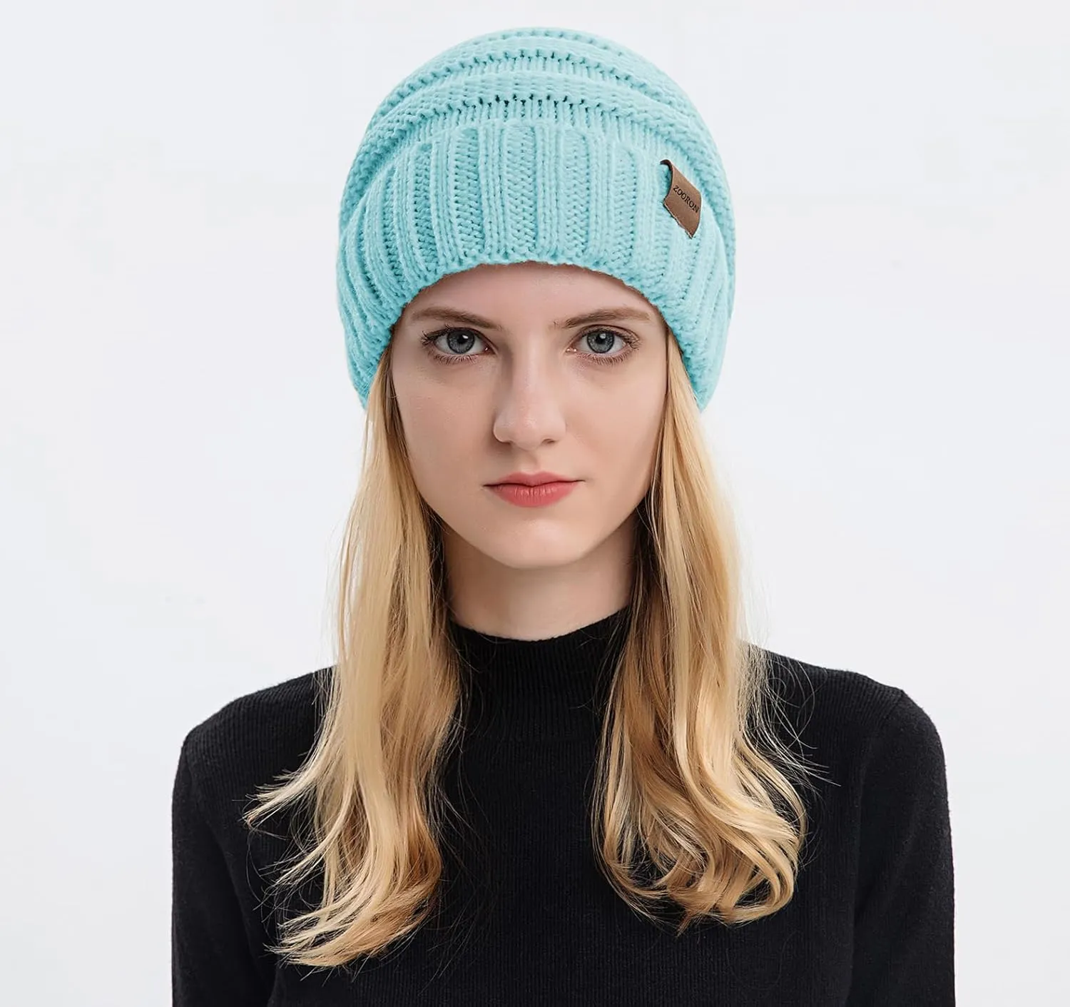 ZOORON Womens Winter Hat Slouchy Beanies for Women Cable Knit Winter Beanie Hats for Women Thick Cold Weather - Beanies Women