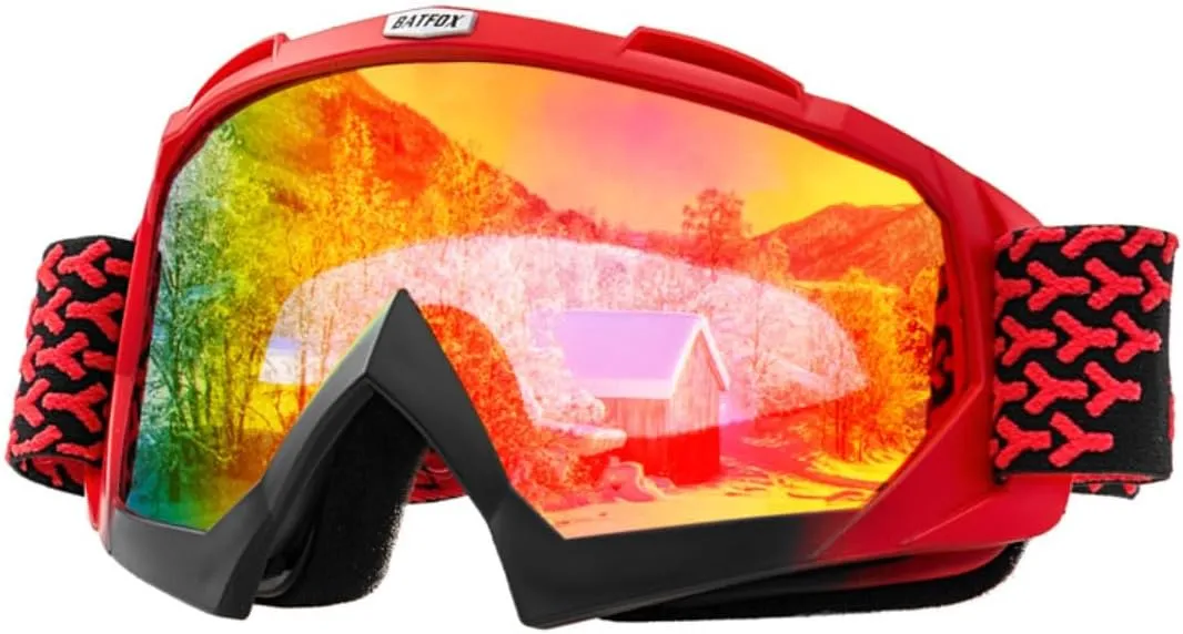Zsling OTG Ski Snow Goggles, UV Protection Anti Fog Snowboard Goggles for Men Women Youth