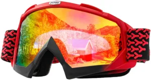 Zsling OTG Ski Snow Goggles, UV Protection Anti Fog Snowboard Goggles for Men Women Youth